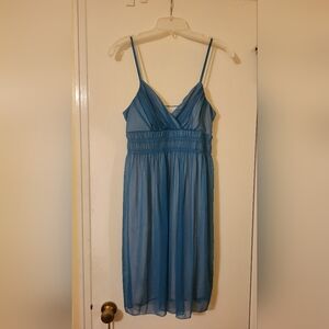 Charlotte Russe Teal V-Neck Dress